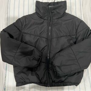 Wild Fable Black Cropped Puffer